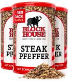 Block House Steak Pepper with Black Pepper 3x 200g - Restaurant Quality Spice Mix 200 g (Pack of 3) - Buy Online on GoSupps.com