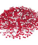 Honbay 1440PCS Red 5mm ss20 Round Flatback Rhinestones Crystals | Sparkly Non-Self-Adhesive - Buy Online on GoSupps.com