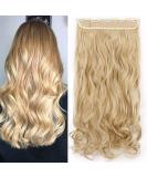 S-noilite Clip in Hair Extensions 24 Inch - Golden Mix Bleach Blonde Curly Wavy Hairpiece - Buy Online on GoSupps.com