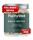 Full Body Detox & Cleanse Supplement - Quercetin 500mg Vitamin C & L-Cysteine for Lung Health Liver Support & Gut Cleanse - 90 Capsules - Buy Online on GoSupps.com