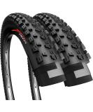 Fincci 26x1.95 Inch Foldable Mountain Bike Tires - Pair of 2 | All Mountain Enduro 60 TPI for MTB Hybrid Bicycle - Buy Online on GoSupps.com