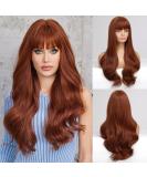 Haircube Auburn Wig | Long Wavy Synthetic Women's Wig | Heat-Resistant Everyday Use | Neat Chestnut Brown Style - Buy Online on GoSupps.com