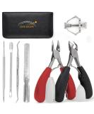 Professional Ingrown Toenail Clippers Set for Seniors - Heavy Duty Stainless Steel Toe Nail Cutter for Thick Toenails - Easy Grip Handle - Curved Pedicure Kit - Buy Online on GoSupps.com