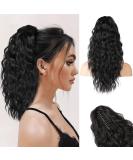 REECHO 18 Inch Claw Clip Ponytail Extension for Women - Long Curly Wavy Hair Extensions - Black, 18 Inch-160g - Daily Use Hairpiece - Buy Online on GoSupps.com