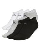 adidas Superlite No Show Womens Athletic Socks - 6 Pairs, Medium, Black/Heather Light Grey/White - Buy Online on GoSupps.com