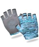 Riverruns Fingerless Sun Fishing Gloves - UPF50+ Lightweight & Breathable for Men - CamoBlue Small - Buy Online on GoSupps.com
