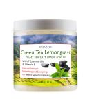 Revitalize Your Skin: Green Tea Lemongrass Dead Sea Salt Body Scrub with 7 Essential Oils & Vitamin E - International Shipping Available - Buy Online on GoSupps.com