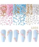 6 Bags Flower Nail Art Charms with Gold & Silver Beads - 1000Pcs 3D Five-Petal Flower Ornaments for DIY Nail Design - Nail Art Supplies - Buy Online on GoSupps.com