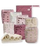 Nora's Nursery 7 Pack Cloth Diapers with Bamboo Inserts & Wet Bag - Ballet Slippers - Eco-Friendly Baby Diapers for International Shipping - Buy Online on GoSupps.com