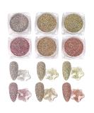 Super Shine Nail Glitter Powder - Diamond Glitter for Nails | 6 Boxes of Gold Sequin Nail Art Decoration - Buy Online on GoSupps.com