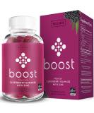 Boost Premium Elderberry Gummies with Zinc & Vitamin C - Non-GMO Vegan, 60ct - Buy Online on GoSupps.com