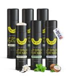 All-Natural Lip Balm for Men - Vitamin E & Beeswax Chapstick - Peppermint Coconut & Vanilla - 6 Pack - Buy Online on GoSupps.com