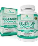 PurePremium Selenium 200mcg Supplement - Supports Immune System & Reproductive Function - Essential Trace Mineral - Buy Online on GoSupps.com