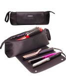 ANGENIL Large Capacity Hair Tools Travel Bag | Heat Resistant Mat for Flat Irons & Curling Irons | Portable 2-in-1 Hot Tool Mat Bag - Black - Buy Online on GoSupps.com