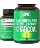 Wild Harvested Coconut Shell Activated Charcoal Capsules - 90 Vegan Pills for Detox, Gas Relief & Bloating - All Natural Supplement for Men and Women - Buy Online on GoSupps.com