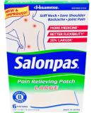 Salonpas Pain Relief Patch Large 6ct (10 Pack) - Fast & Effective Pain Relief - Buy Online on GoSupps.com