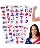 USA Temporary Tattoos - 100 Patriotic Designs for 4th of July Party | American Flag & USA Theme Party Props by Anapoliz - Buy Online on GoSupps.com
