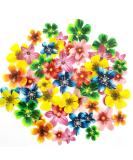Weraru Edible 50Pcs Hawaii Flowers Wedding Cake&Cupcake Topper Luau Themed Party Birthday Cake Decoration - Buy Online on GoSupps.com