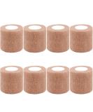 BQTQ 8 Rolls Cohesive Bandage 2 Inch Self Adherent Sport Wrap Tape Stretch Bandage Wrap Athletic Tape for Human and Animals Ankle Sprains Swelling Beige Beige 2 Inch - Buy Online on GoSupps.com