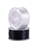 KONMAY 0.8mm Flat Stretchy Bracelet Strings - 2 Rolls with Organizing Case | 180 Yards Black and White Crystal Elastic Thread Cord for Jewelry Making and Beading - Buy Online on GoSupps.com