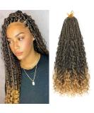 Ainimiu 18 Inch Goddess Box Braids Crochet Hair Bohomian Crochet Box Braids Curly Ends 8 Pack Crochet Braids Synthetic Braiding Hair Extension Black 18 Inch(Pack of 8) T27# - Buy Online on GoSupps.com