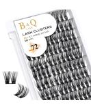 Shop BQ Lash Single Eyelash Clusters - 72 Colored DIY Eyelash Extensions | B12 B02 B09 Black | Perfect for At-Home Use - Buy Online on GoSupps.com