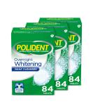 Polident Overnight Whitening Denture Cleaner Tablets, Effervescent Denture Cleanser Tablets - 84 Count (Pack of 3) - Buy Online on GoSupps.com