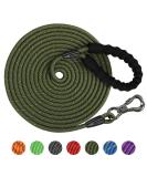 X XBen 20m Thick Dog Leash - Comfortable Padded Handle & Lockable Carabiner for Medium & Large Dogs - Perfect Training & Running Line in Dark Green - Buy Online on GoSupps.com
