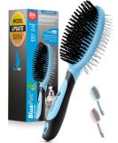 Bluepet "Double -decker" 2in1 dog brush for long -haired & short hair - also for puppies & cats - smoothing unavoiding brushing it - all -round talent for daily fur care blue - Buy Online on GoSupps.com