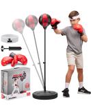 Atlasonix Kids Punching Bag Set with Gloves & Headband | Adjustable Boys & Girls Age 3-10 | Karate & Martial Arts Training - Buy Online on GoSupps.com