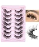 JIMIRE Cat Eye Lashes Faux Mink Fluffy Lashes Fox Eye Eyelashes 16MM Volume Fake Lashes Natural Look like Lash Extension 5D Wispy Lashes 7 Pairs Pack - Buy Online on GoSupps.com