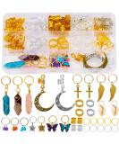 Handmade Wire Wrapped Crystal Loc Jewelry Set - 128 Pieces for Dreadlocks, Braids, and Twists | Butterfly Hair Rings, Charms, and Cuffs for Women, Men, and Girls - Buy Online on GoSupps.com