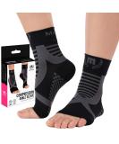 Mava Sports Ankle Brace Support Sleeves - Compression Socks for Plantar Fasciitis Achilles Tendonitis Relief Joint Pain & Sprained Ankle - S-M Black & Grey - Faster Injury Recovery for Walking & Running - Buy Online on GoSupps.com