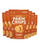Parmcrisps Cheddar Cheese Crisps | Keto-Friendly, Gluten-Free, Low Carb Snacks | 100% Real Cheese | 1.75oz Pack of 6 - Buy Online on GoSupps.com