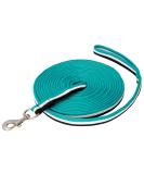 8m Equestrian Lunging Line for Horses | Soft Nylon Longs with Hand Loop & Carabiners | Floor Work Rope in Dark Brown/White/Gray - Buy Online on GoSupps.com