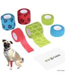 Self Adhering Bandage - Injury Wrap Tape for Dogs - Pack of 6 - Supports Muscles and Joints - Easy to Apply and Tear - Does not Stick to Hair - Elastic Water Repellent Breathable - Relieves Stress for Dogs: 6 pack - Buy Online on GoSupps.com