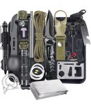 18-in-1 Survival Kit | Ultimate Outdoor & Military Emergency Gear | Perfect Gifts for Men | Camping Bushcraft & Hiking Equipment - Buy Online on GoSupps.com