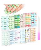 Maitys 168 Pieces 12 Sheets Nail Strips Summer Full Wrap Nail Polish Stickers Nail Wraps Self Adhesive Nail Art Decal Strip with Nail File Manicure Kits for Women Girl DIY Nail - Buy Online on GoSupps.com