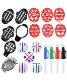 Golf Ball Marker Kit - 16 Packs with Stencils, Liner, Pens - Golf Accessories for Alignment and Identification - Buy Online on GoSupps.com