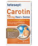 Tetesept Carotene 15 mg - Skin & Sun Vitamins for Beautiful Tanned Skin | Dietary Supplements with -Carotene & Antioxidants | 30 Tablets - Buy Online on GoSupps.com