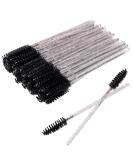 Ukerdo Disposable Eyelash Spoolie Wands - 50pcs Pink Angled Lash Comb Brush for Mascara Applicator and Eyebrow Makeup - Buy Online on GoSupps.com