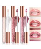 LANGMANNI Hyaluronic Acid Lip Gloss Set - 3Pcs for Hydrated, High Shine Lips | Long Lasting, Brightening Formula - 0.1oz/pc (#1+#2+#3) - Buy Online on GoSupps.com