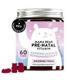 Prenatal Gummy Bears - Vegan Pregnancy Vitamins for Expectant Mothers | Sugar-Free Folic Acid Zinc B12 B6 D | 60 Pieces - Bears with Benefits - Buy Online on GoSupps.com