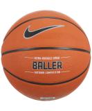 Nike Baller Basketball Full Size (29.5) - Amber/Black/Metallic Platinum | For Ages 13 - Buy Online on GoSupps.com