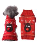 HRTTSY Dog Sweater - Cartoon Reindeer Christmas Knitwear for Pets | Warm Winter Clothes XXS Red - Buy Online on GoSupps.com