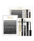 QUEWEL DIY Eyelash Extensions Kit with Lash Clusters & Applicator Tool - Easy Home Application with Super Hold Bond and Remover - Honey01-Kit 144 Pcs - Buy Online on GoSupps.com