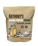 Anthony's Almond Protein Powder, 1 lb, Gluten Free, Non GMO, Plant Based Protein, Made in USA 1 Pound (Pack of 1) - Buy Online on GoSupps.com