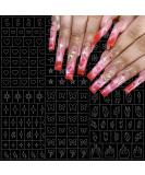 6 Sheets Airbrush Stencils Nail Stickers - Heart Butterfly Flowers & Flame Designs for DIY Manicure - Nail Art Decals & French Tip Guides - Buy Online on GoSupps.com