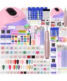 29 Colors Acrylic Nail Kit - Complete Starter Set with Electric Nail Drill UV Lamp & Acrylic Powder - DIY Nail Art Tool for Gel Nails - Buy Online on GoSupps.com