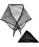 2 Pieces Cotton Triangle Hair Net for Rollers - Black | Women's Mesh Sleep Hair Net | Triangular Hair Setting Net - 35 x 35 x 57 Inches - Buy Online on GoSupps.com